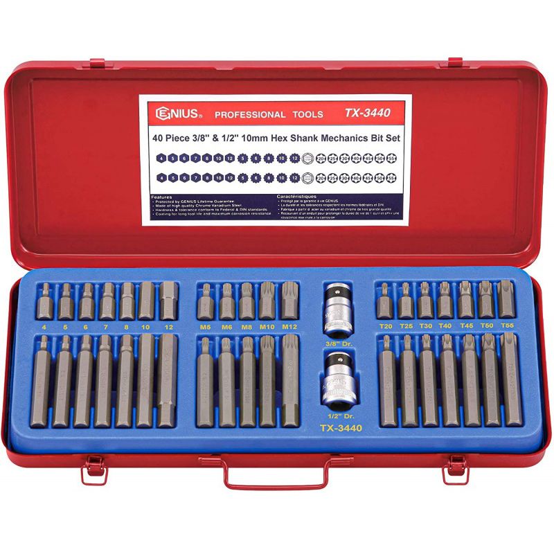 آچار بیت جنیوس تولز مدل tx 3440 مجموعه 40 عددی